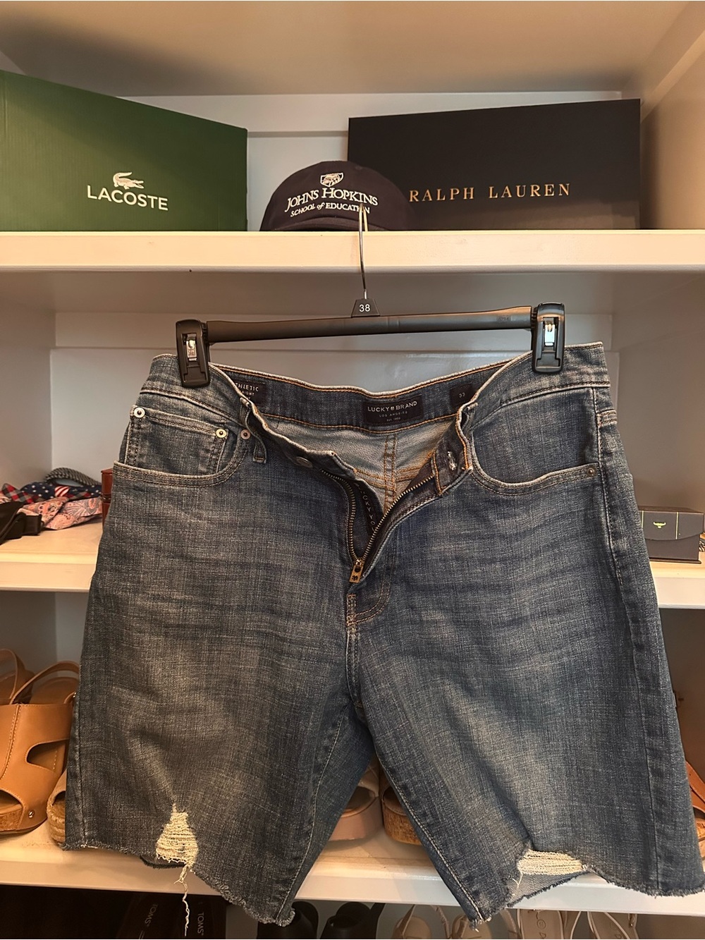 Lucky Brand Men’s Faded Blue Boyfriend Denim Shorts
